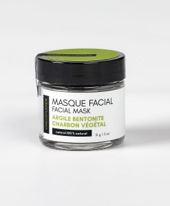 masque facial argile bentonite charbon végétal